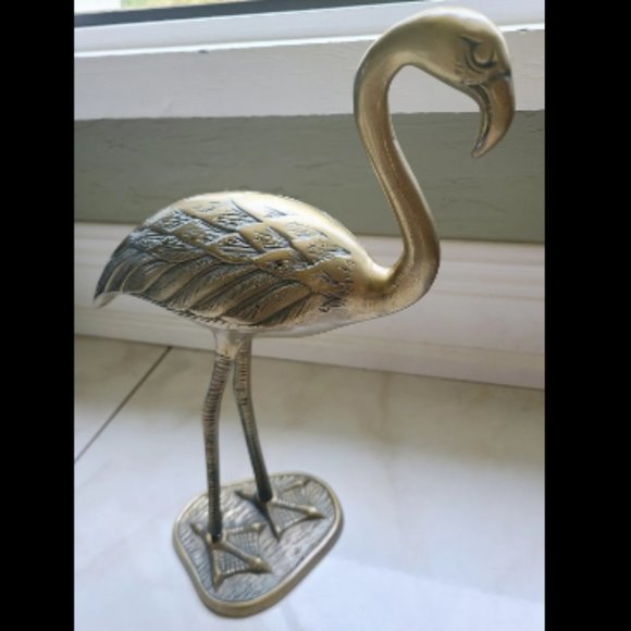 Large Mid-Century Brass Flamingo Statue By Dieter Rams 1960s Antique VERY RARE - Picture 2 of 9